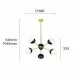 Viokef Pendant Lamp 6xG9x40W, black, Orbit, 4221900 Viokef Pendant Lamp 6xG9x40W, black, Orbit, 4221900