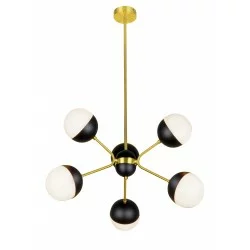 Viokef Pendant Lamp 6xG9x40W, black, Orbit, 4221900