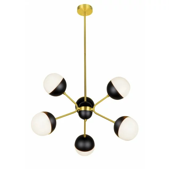 Viokef Pendant Lamp 6xG9x40W, black, Orbit, 4221900 Viokef Pendant Lamp 6xG9x40W, black, Orbit, 4221900