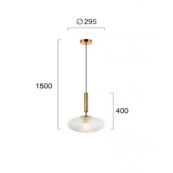 Viokef Pendant Lamp 1xE27x40W, copper, Ester, 4225600