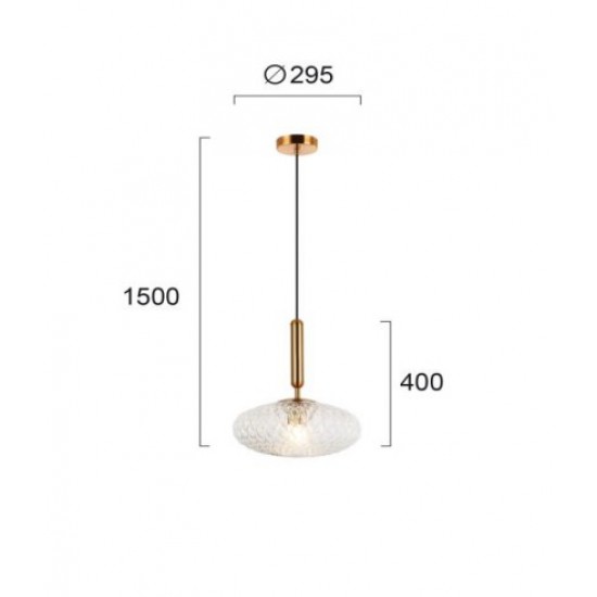 Viokef Pendant Lamp 1xE27x40W, copper, Ester, 4225600