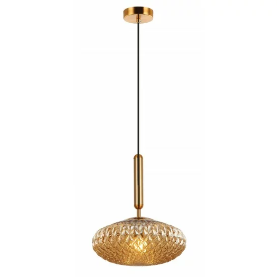 Viokef Pendant Lamp 1xE27x40W, amber, Ester, 4225601