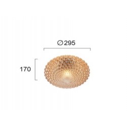 Viokef Ceiling Lamp 1xE27x40W, amber, Ester, 4225801
