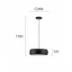 Viokef Pendant Light Sali, LED, 24W, 2400lm, IP20, black, 4227601 Viokef Pendant Light Sali, LED, 24W, 2400lm, IP20, black, 4227601