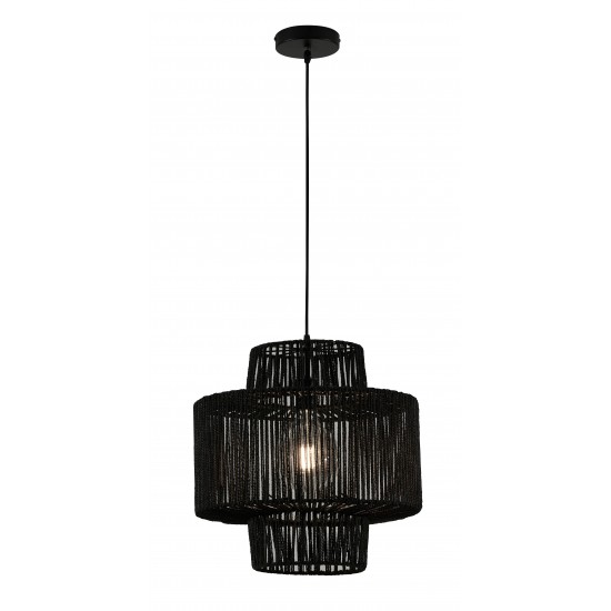 Viokef pendant light 1xE27x40W, black, Kenya, 4231700