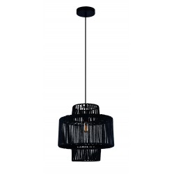 Viokef pendant light 1xE27x40W, black, Kenya, 4231800