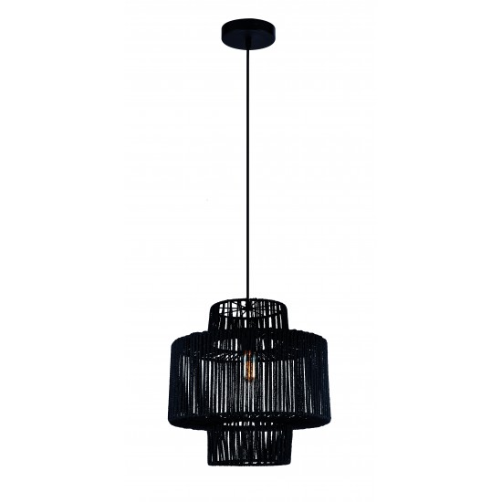 Viokef pendant light 1xE27x40W, black, Kenya, 4231800