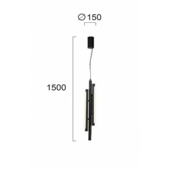 Viokef Pendant Light Nick, LED, 21W, 1100lm, IP20, black and white, 4238200 Viokef Pendant Light Nick, LED, 21W, 1100lm, IP20, black and white, 4238200