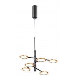 Viokef Pendant Light Sparkle, LED, 30W, 1590lm, IP20, black and gold, 4240200
