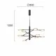 Viokef Pendant Light Sparkle, LED, 50W, 2550lm, IP20, black and gold, 4240300 Viokef Pendant Light Sparkle, LED, 50W, 2550lm, IP20, black and gold, 4240300