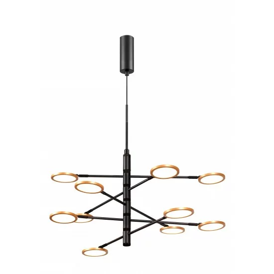Viokef Pendant Light Sparkle, LED, 50W, 2550lm, IP20, black and gold, 4240300 Viokef Pendant Light Sparkle, LED, 50W, 2550lm, IP20, black and gold, 4240300