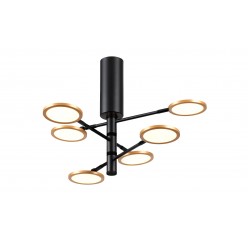 Viokef Ceiling Lamp Sparkle, LED, 30W, 1590lm, IP20, black and gold, 4240400