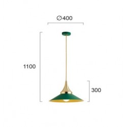 Viokef pendant light 1xE27x42W, green, Menta, 4241300