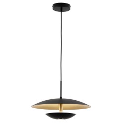 Viokef Pendant Light Monica, LED, 16W, 955lm, IP20, black and gold, 4242200