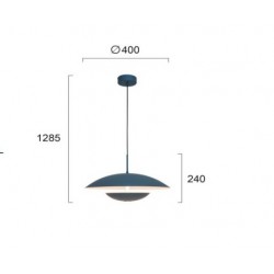 Viokef Pendant Light Monica, LED, 16W, 955lm, IP20, grey and white, 4242201