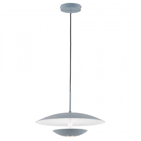 Viokef Pendant Light Monica, LED, 16W, 955lm, IP20, grey and white, 4242201