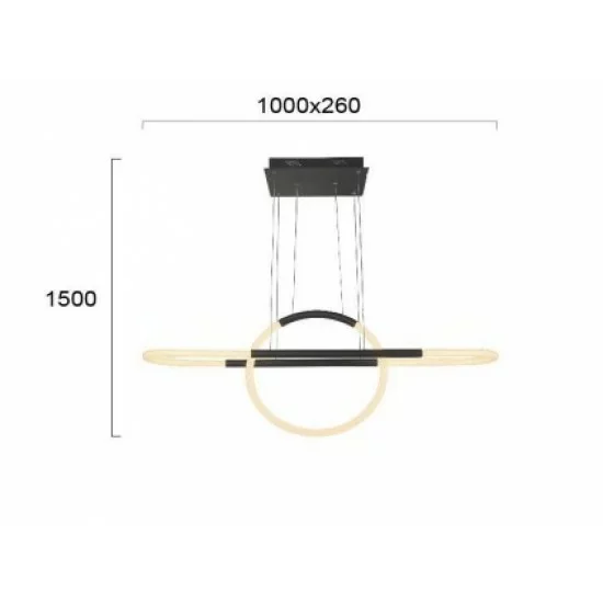 Viokef Pendant Light Girotondo, LED, 20W, 2400lm, IP20, black and white, 4250200 Viokef Pendant Light Girotondo, LED, 20W, 2400lm, IP20, black and white, 4250200