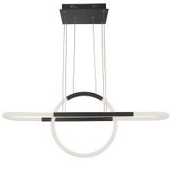 Viokef Pendant Light Girotondo, LED, 20W, 2400lm, IP20, black and white, 4250200