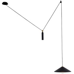 Viokef pendant light 1xE27x60W, black, Alto, 4258500