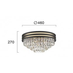 Viokef Ceiling Lamp 5xE14x40W, titanium gold, Josephine, 4259100