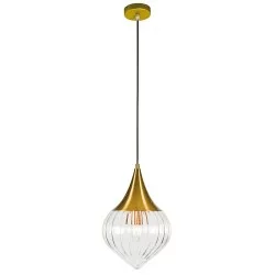 Viokef pendant light 1xE27x40W, gold, Lucida,  4259900