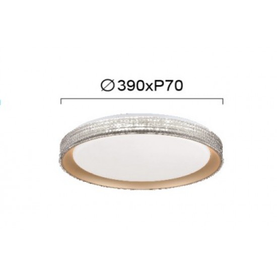 Viokef Ceiling Light Renata, LED, 23W, 1592lm, IP20, gold, 4265601