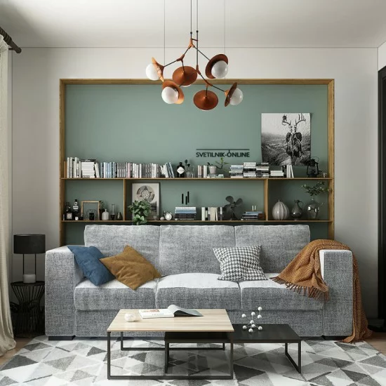 Viokef pendant light 6xG9x25W, copper, OLIVIA