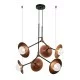 Viokef pendant light 6xG9x25W, copper, OLIVIA