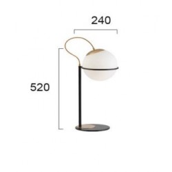 Viokef table lamp 1xE27 CFL/LEDx12W, black, Ferero, 3094100