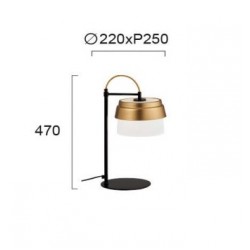 Viokef table lamp 1xE27x60W, black, Morgan, 3096000