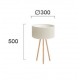 Viokef table lamp 1xE27x42W, white, Rocket, 4120200