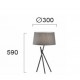 Viokef table lamp 1xE27x42W, grey, Martha, 4127500