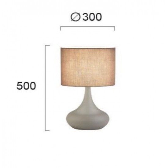 Viokef table lamp 1xE27x40W, grey, Lana, 4153000