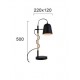Viokef table lamp 1xE14x40W, black, Eddie, 4163800