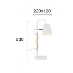 Viokef table Lamp 1xE14x40W, white, Eddie, 4163801
