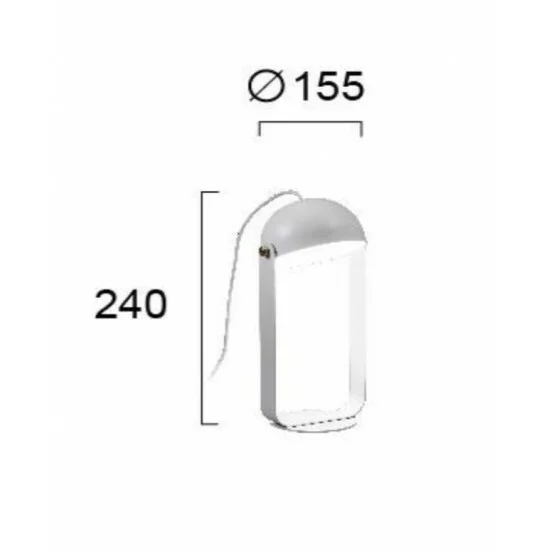 Viokef table lamp Hemi LED, 6W, 540lm, IP20, white, 44205700 Viokef table lamp Hemi LED, 6W, 540lm, IP20, white, 44205700