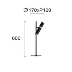 Viokef table lamp 1xGU10x8W, black, Edgar, 4215500