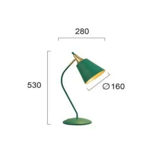 Viokef table lamp 1xE27x42W, green, Menta, 4241700 Viokef table lamp 1xE27x42W, green, Menta, 4241700