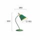 Viokef table lamp 1xE27x42W, green, Menta, 4241700 Viokef table lamp 1xE27x42W, green, Menta, 4241700