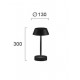 Viokef table lamp Princess, LED, 6W, 570lm, IP20, black, 4243701