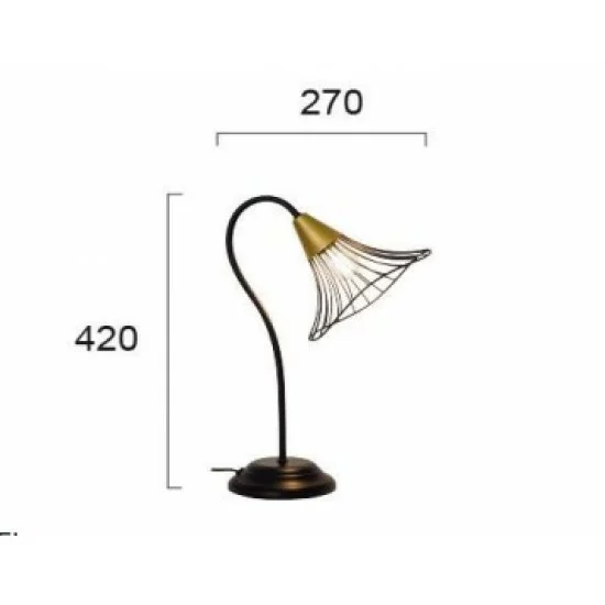 Viokef table lamp 1xE14x42W, black, Tina, 4252800 Viokef table lamp 1xE14x42W, black, Tina, 4252800