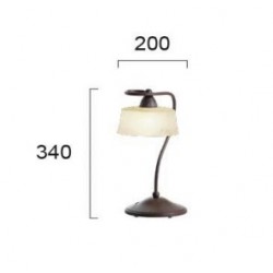 Viokef table lamp 1xE14x28W, white, Simona, 467000