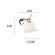 Viokef wall lamp 1xE27x60W, white, Filipa, 4146201