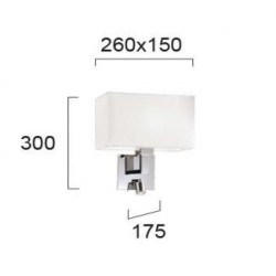 Viokef wall lamp 42W + LED 1W, white, Baltimore, 4172400