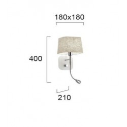 Viokef wall lamp 1xE14x40W, white, Hendrix, 4174600