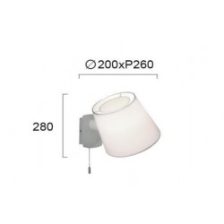 Viokef wall lamp 1xE27x60W, white, Viana, 4195800