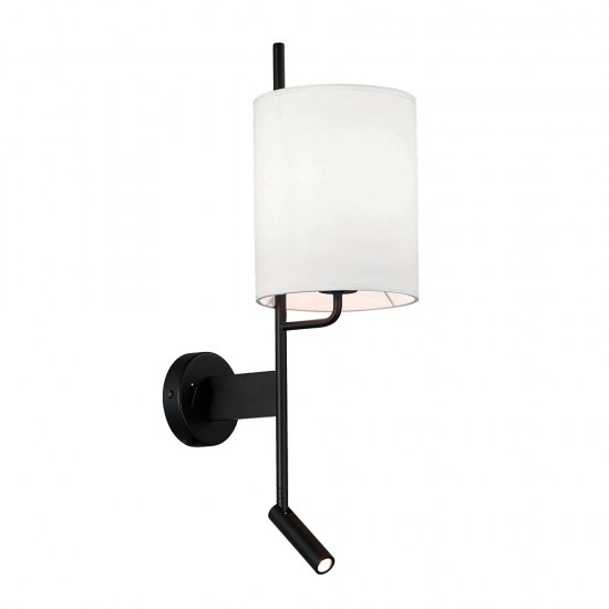 Viokef wall lamp 1xE27x20W +3W, white, Mara, 4213301