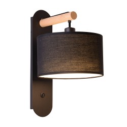 Viokef wall lamp 1xE14x40W, black, Romeo, 4221200