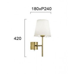 Viokef wall lamp 1xE27x40W, gold, Sonia, 4229200