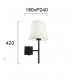 Viokef wall lamp 1xE27x40W, black, Sonia, 4229201